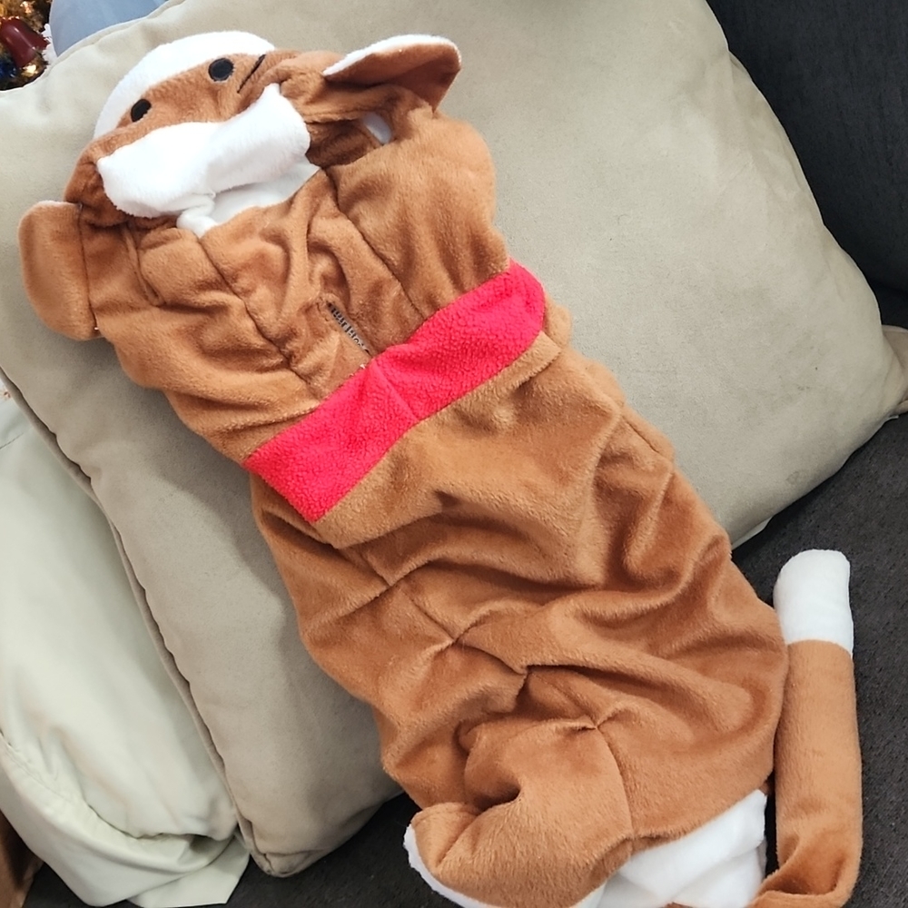Sock monkey pet costume coverup